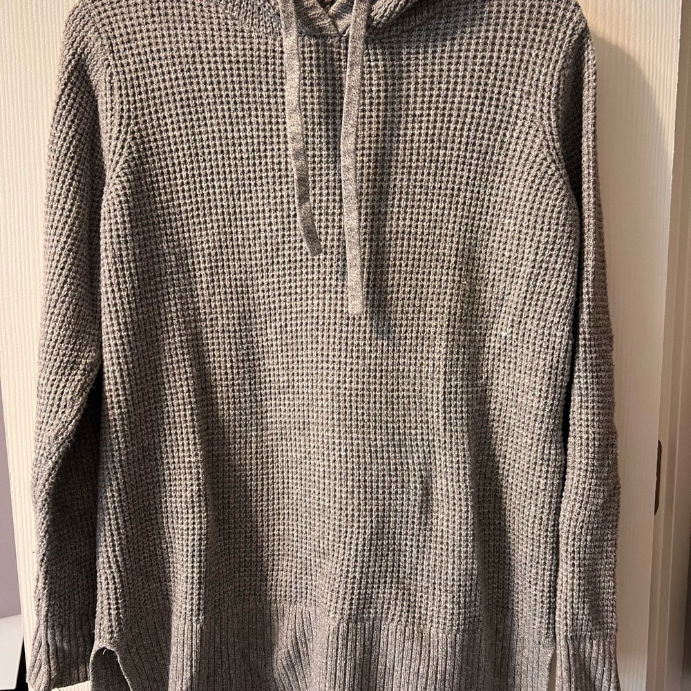 Sonoma Gray Turtleneck Waffle Knit Sweater